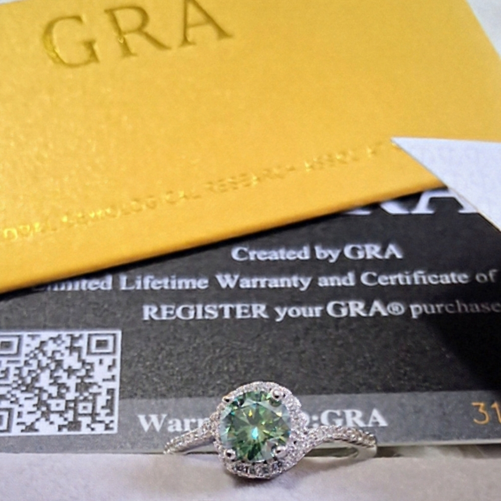 Moissanite Diamond Ring (Adjustable In Size)